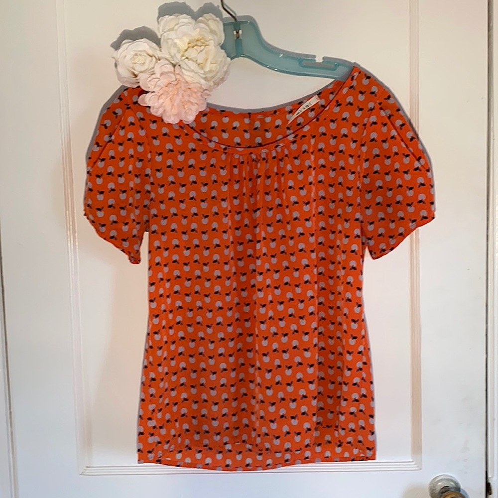 Miami US size M fruit patterned puff sleeve blouse